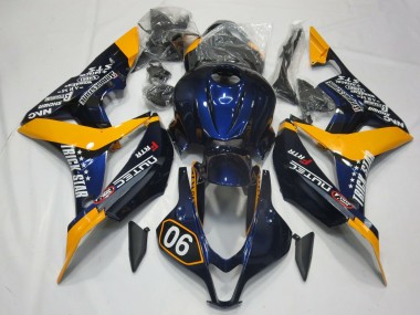 2007-2008 Special Deep Blue and Yellow CBR600RR Motorcycle Fairings