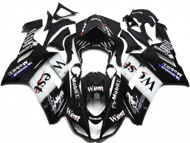 2007-2008 West Gloss Slick ZX6R Motorcycle Fairings