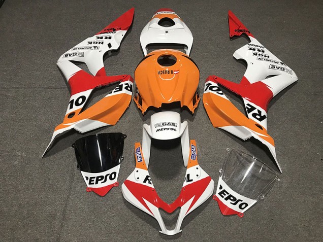 2007-2008 White Repsol Style CBR600RR Motorcycle Fairings