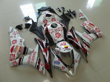2007-2008 White and Red Nastro Azzurro CBR600RR Motorcycle Fairings