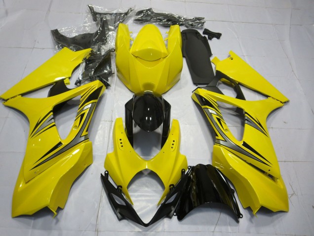 2007-2008 Yellow OEM Style GSXR 1000 Motorcycle Fairings