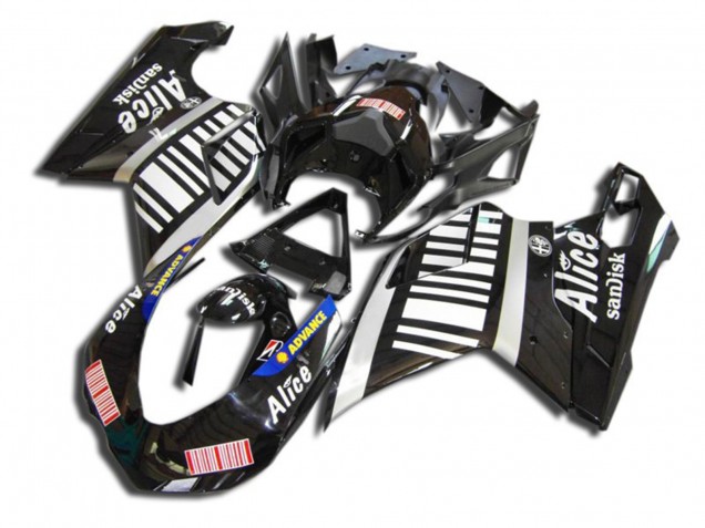 2007-2014 Black Alice Ducati 848 1098 1198 Motorcycle Fairings