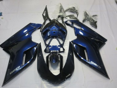 2007-2014 Deep Blue Ducati 848 1098 1198 Motorcycle Fairings