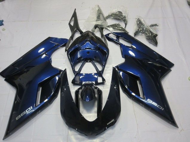2007-2014 Deep Blue Ducati 848 1098 1198 Motorcycle Fairings