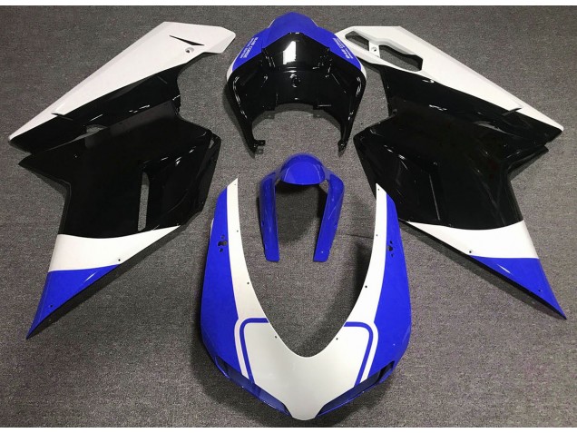 2007-2014 Gloss Blue White and Black Ducati 848 1098 1198 Motorcycle Fairings