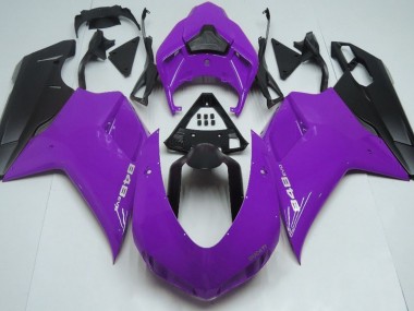 2007-2014 Gloss Purple & Black Ducati 848 1098 1198 Motorcycle Fairings
