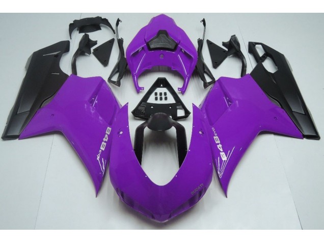 2007-2014 Gloss Purple & Black Ducati 848 1098 1198 Motorcycle Fairings