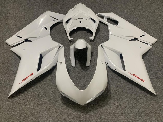 2007-2014 Gloss White Ducati 848 1098 1198 Motorcycle Fairings