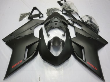 2007-2014 Matte Black Ducati 848 1098 1198 Motorcycle Fairings