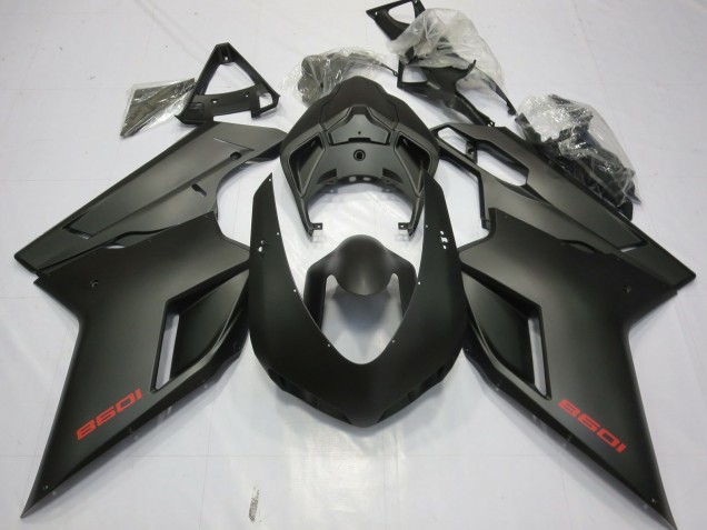 2007-2014 Matte Black Ducati 848 1098 1198 Motorcycle Fairings