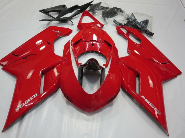 2007-2014 OEM Style Gloss Red Ducati 848 1098 1198 Motorcycle Fairings