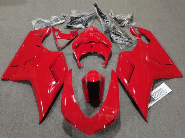2007-2014 Plain Gloss Red Ducati 848 1098 1198 Motorcycle Fairings