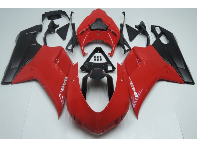 2007-2014 Red Matte Black Ducati 848 1098 1198 Motorcycle Fairings