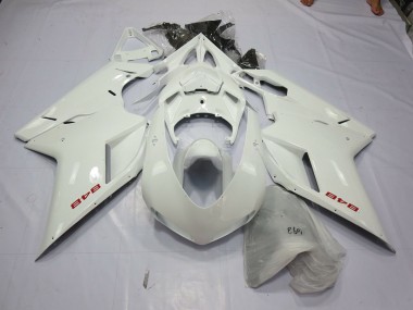 2007-2014 White Pearl Ducati 848 1098 1198 Motorcycle Fairings