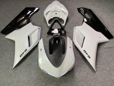 2007-2014 White Pearl and Black Ducati 848 1098 1198 Motorcycle Fairings