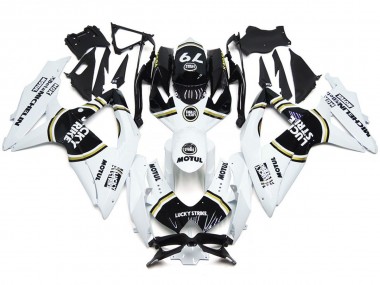 2008-2010 Black Lucky Strike 79 GSXR 600-750 Motorcycle Fairings