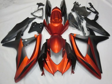 2008-2010 Burnt Matte Orange GSXR 600-750 Motorcycle Fairings