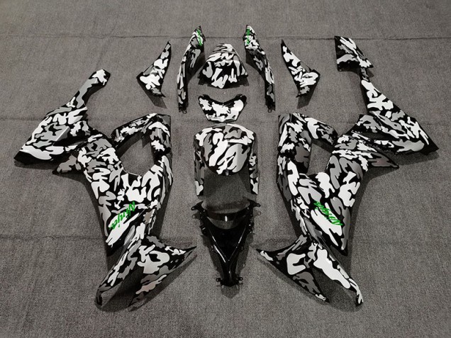 2008-2010 Camo and Green Logo ZX10R Motorcycle Fairings