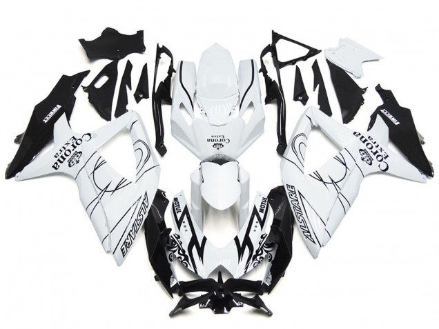 2008-2010 Custom Corona Special with White GSXR 600-750 Motorcycle Fairings