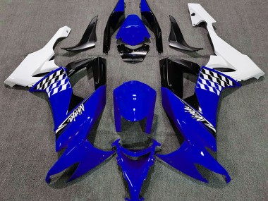 2008-2010 Gloss Blue and White ZX10R Motorcycle Fairings