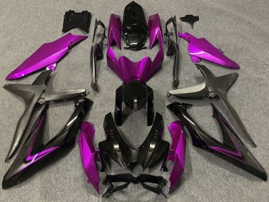 2008-2010 Gloss Pink & Green R GSXR 600-750 Motorcycle Fairings