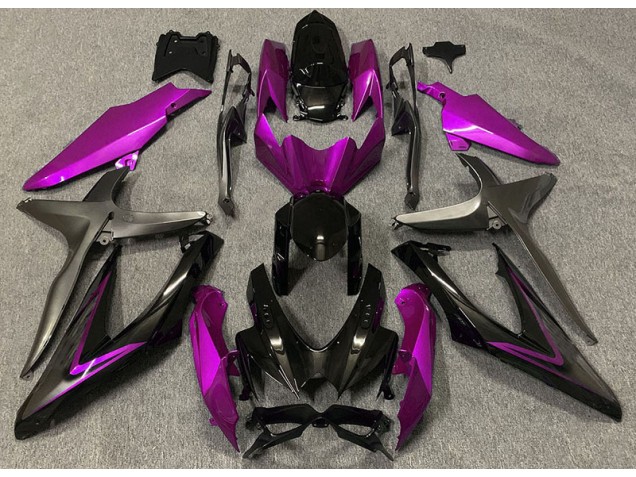 2008-2010 Gloss Pink & Green R GSXR 600-750 Motorcycle Fairings