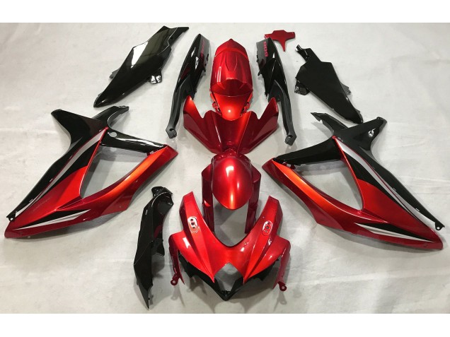 2008-2010 Gloss Red GSXR 600-750 Motorcycle Fairings
