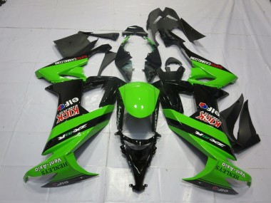 2008-2010 Green and Black ZX10R Motorcycle Fairings