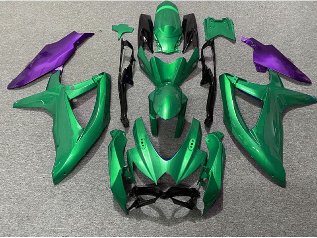 2008-2010 Green and Purple GSXR 600-750 Motorcycle Fairings
