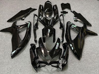 2008-2010 Gloss Black & White Logos GSXR 600-750 Motorcycle Fairings