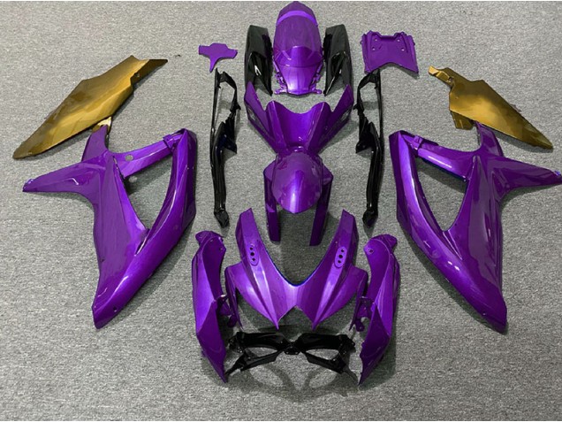 2008-2010 Purple and Gold GSXR 600-750 Motorcycle Fairings