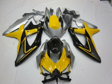 2008-2010 Yellow Black GSXR 600-750 Motorcycle Fairings