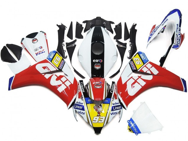 2008-2011 93 Number White and Red CBR1000RR Motorcycle Fairings