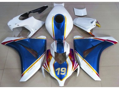 2008-2011 Gloss Blue and White CBR1000RR Motorcycle Fairings