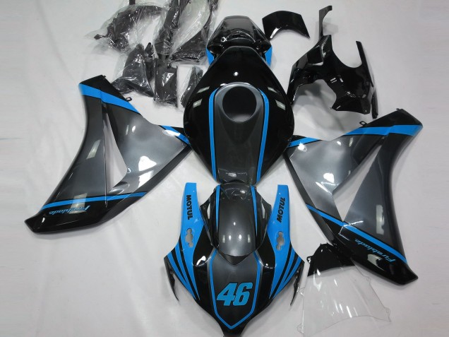 2008-2011 Grey Motul & Light Blue CBR1000RR Motorcycle Fairings