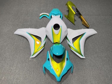 2008-2011 Light Blue and Gold CBR1000RR Motorcycle Fairings