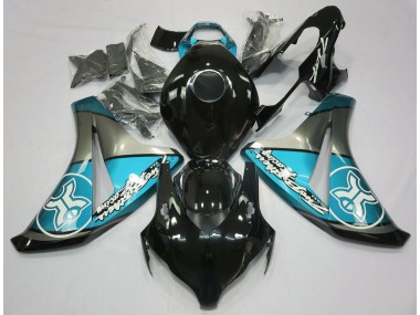 2008-2011 Light Blue on Black Custom CBR1000RR Motorcycle Fairings