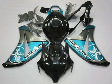 2008-2011 Light Blue on Black Custom CBR1000RR Motorcycle Fairings