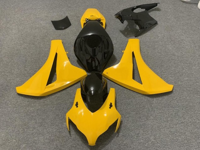 2008-2011 Pearl Yellow and Black CBR1000RR Motorcycle Fairings