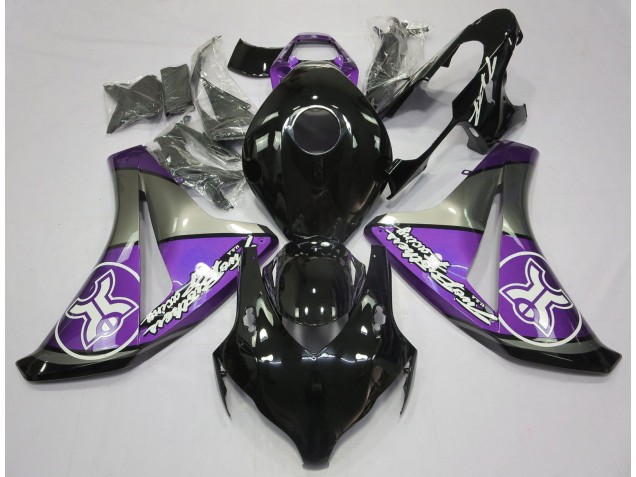 2008-2011 Purple on Black Custom CBR1000RR Motorcycle Fairings