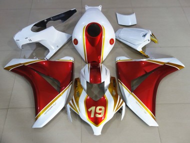2008-2011 Red and White 19 CBR1000RR Motorcycle Fairings