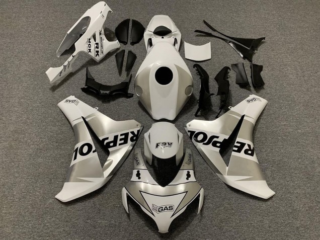 2008-2011 Silver Repsol CBR1000RR Motorcycle Fairings
