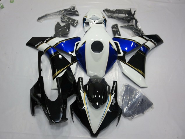 2008-2011 Unbranded Blue and Gold CBR1000RR Motorcycle Fairings