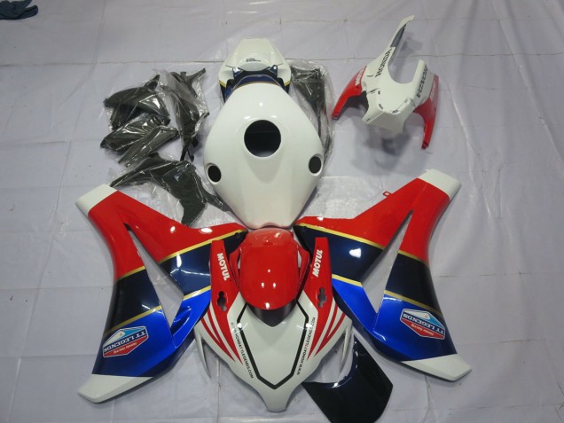 2008-2011 White Blue and Red CBR1000RR Motorcycle Fairings