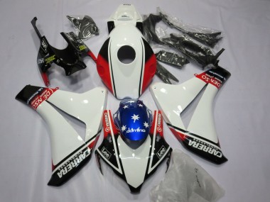 2008-2011 White Carrera CBR1000RR Motorcycle Fairings