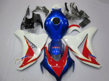 2008-2011 White Red and Deep Blue CBR1000RR Motorcycle Fairings