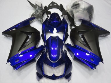 2008-2012 Blue and Matte Black Ninja 250 Motorcycle Fairings