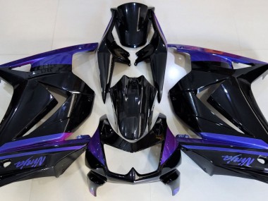2008-2012 Gloss Black & Blue Ninja 250 Motorcycle Fairings