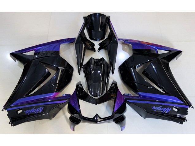 2008-2012 Gloss Black & Blue Ninja 250 Motorcycle Fairings