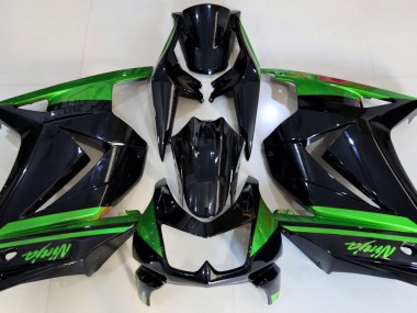 2008-2012 Gloss Black & Green Ninja 250 Motorcycle Fairings